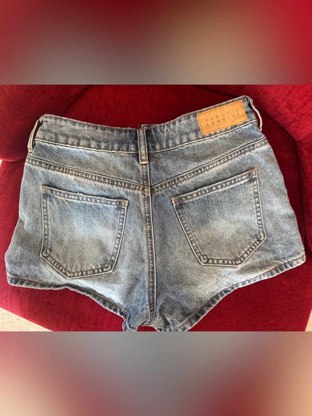 PacSun Light Blue Denim Shorts with Contrast Stitching